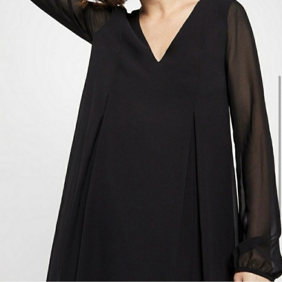 BCBG Black Chiffon Mini Dress - Picture 2 of 12